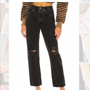 AGOLDE 90’s Loose Fit Jean - Black Distressed Smokestack Wash